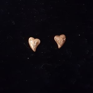 Heart shaped earrings - 14K gold